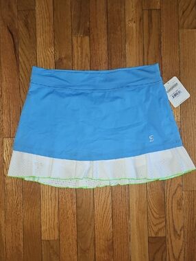 Sofibella Women’s Triumph 14 Inch Skirt/Skort Sky Blue 1679 Size Large. NWT.